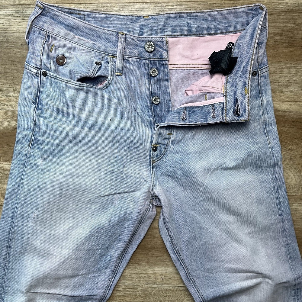 G Star Raw Jeans Men 30x34 Pink Dyed Type C 3D Loose Tapered Distressed Ins Alt.